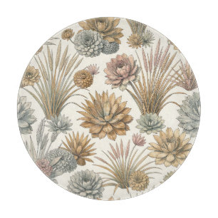 Planche À Découper Motif botanique sans couture de lotus succulent pa