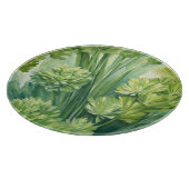 Planche À Découper Motif botanique vert de céleri luxuriant (Coin)