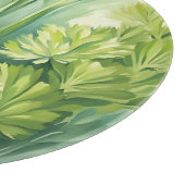 Planche À Découper Motif botanique vert de céleri luxuriant (Coin)
