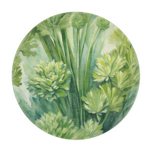 Planche À Découper Motif botanique vert de céleri luxuriant