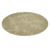 Planche À Découper Motif botanique vert sauge avec feuille dessinée à (Coin)