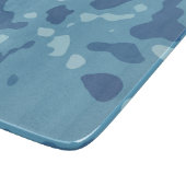 Planche À Découper Motif camouflage abstrait bleu pastel (Coin)