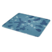 Planche À Découper Motif camouflage abstrait bleu pastel (Coin)