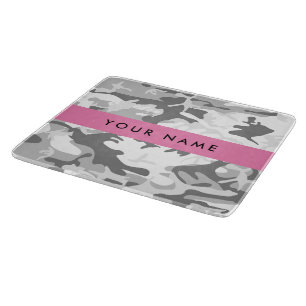 Planche À Découper Motif camouflage gris neige hivernale Personnalise
