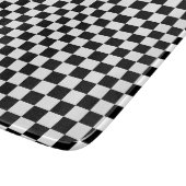 Planche À Découper Motif Carré noir et blanc classique (Coin)