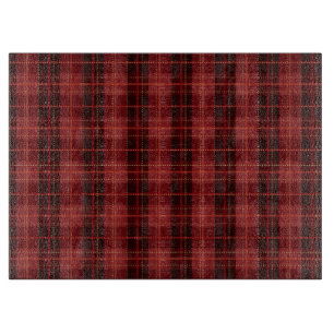 Planche À Découper Motif carreau de Noël hiver rouge festif