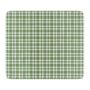 Planche À Découper Motif carreaux vert blanc