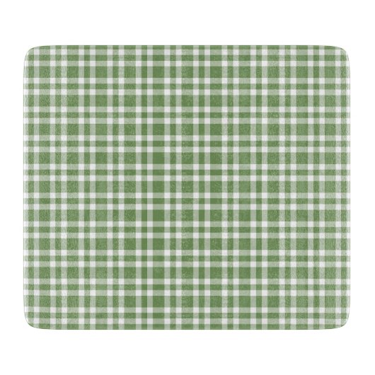 Planche À Découper Motif carreaux vert blanc (Devant)