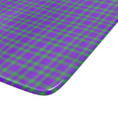 Planche À Découper Motif carreaux vert et violet (Coin)