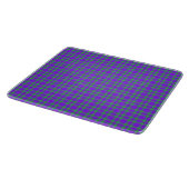 Planche À Découper Motif carreaux vert et violet (Coin)
