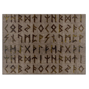 Planche À Découper Motif celtique antique d'alphabet de runes