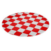 Planche À Découper Motif chèque À damiers blanc rouge (Coin)