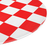 Planche À Découper Motif chèque À damiers blanc rouge (Coin)