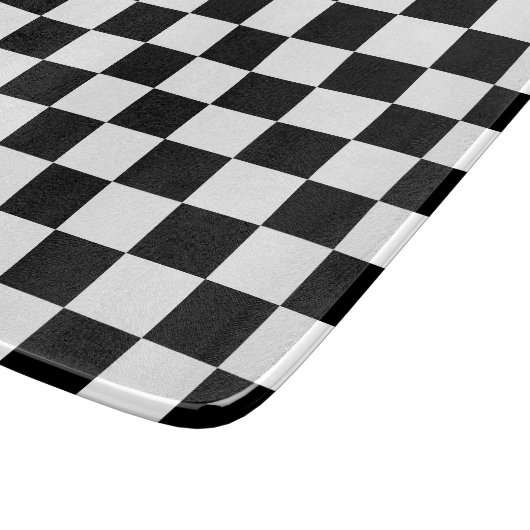 Planche À Découper Motif chèque À damiers noir blanc (Coin)