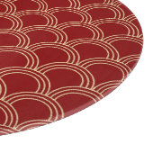 Planche À Découper Motif chinois traditionnel rouge et or (Coin)