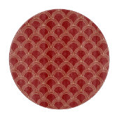 Planche À Découper Motif chinois traditionnel rouge et or (Devant)