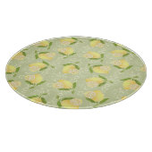 Planche À Découper Motif Citron Amour Olive (Coin)