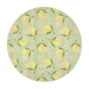 Planche À Découper Motif Citron Amour Olive