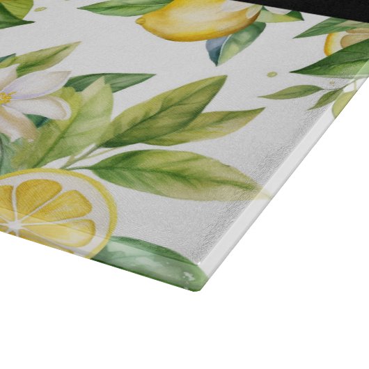 Planche À Découper Motif citron, Fleurs de citron, Feuilles, Votre No (Coin)