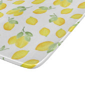 Planche À Découper Motif citrons aquarelles (Coin)