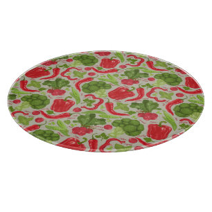 Planche À Découper motif clair à base de légumes frais