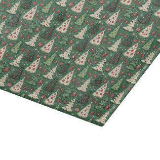 Planche À Découper Motif Classique d'Arbre de Noël Vert pour les Fête