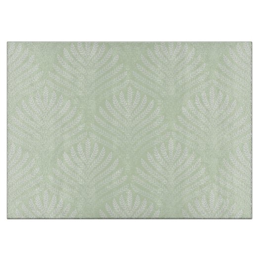 Planche À Découper Motif classique de feuillage dans le blanc et le (Devant)