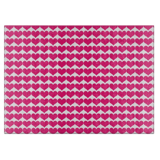 Planche à découper Motif Coeur Rose (Devant)