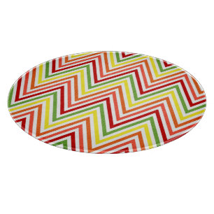 Planche À Découper Motif coloré de Chevron de zigzag