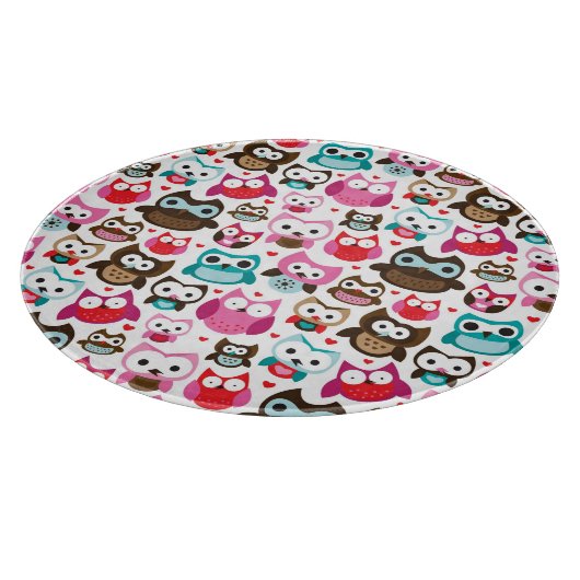 Planche À Découper motif coloré de hibou (Coin)