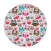 Planche À Découper motif coloré de hibou (Devant)