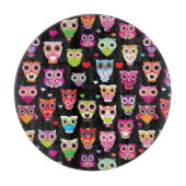 Planche À Découper motif coloré mignon d'enfants de hibou (Devant)