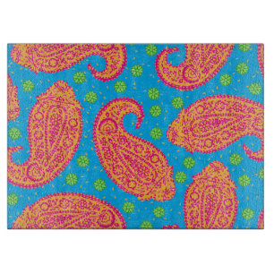 Planche À Découper Motif coloré Paisley