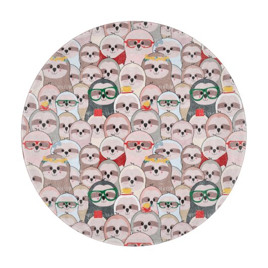 Planche À Découper Motif comique de paresse (Devant)