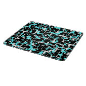 Planche À Découper Motif cool tendance noir blanc bleu (Coin)