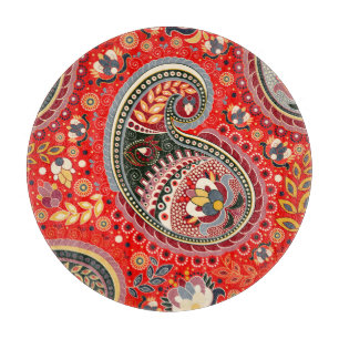 Planche À Découper Motif couleur Paisley Indian sans fil