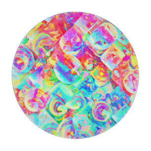 Planche À Découper Motif d'abstraction coloré