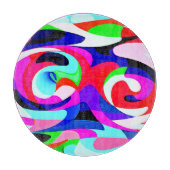 Planche À Découper Motif d'abstractions colorées (Devant)