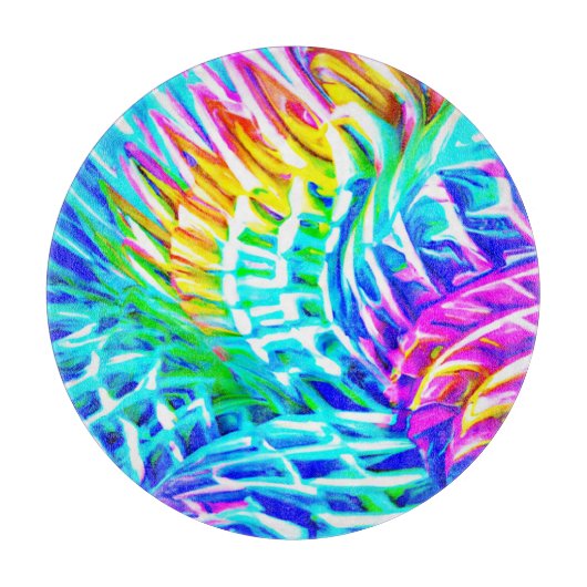 Planche À Découper Motif d'abstractions colorées (Devant)