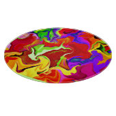 Planche À Découper Motif d'abstractions colorées (Coin)