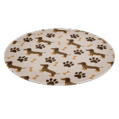 Planche À Découper Motif Dachshund : conception d'impression Vintage (Coin)