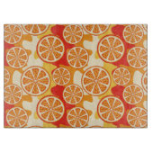Planche À Découper Motif d'agrumes oranges rétro (Devant)