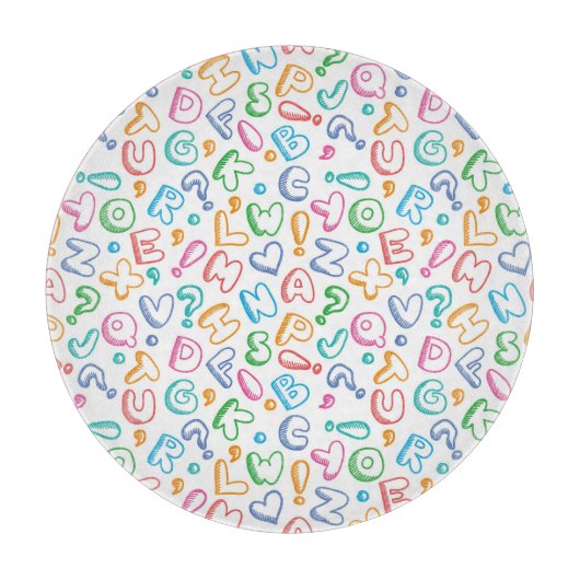 Planche À Découper motif d'alphabet (Devant)