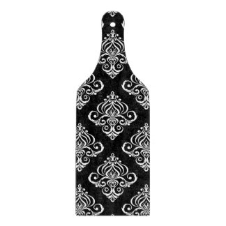 Planche À Découper Motif damassé noir et blanc personnalisé