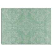 Planche À Découper Motif damassé vert (Devant)