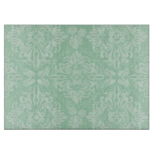 Planche À Découper Motif damassé vert (Devant)