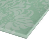 Planche À Découper Motif damassé vert (Coin)