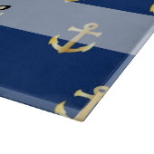 Planche À Découper Motif d'ancrage bleu (Coin)