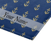 Planche À Découper Motif d'ancrage bleu (Coin)