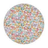 Planche À Découper Motif d'anniversaire coloré (Devant)